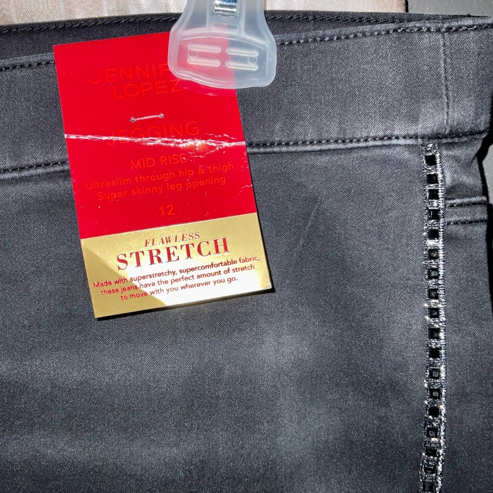 NWT JENNIFER LOPEZ STRETCH PULL ON LEGGINGS - Picture 4 of 10